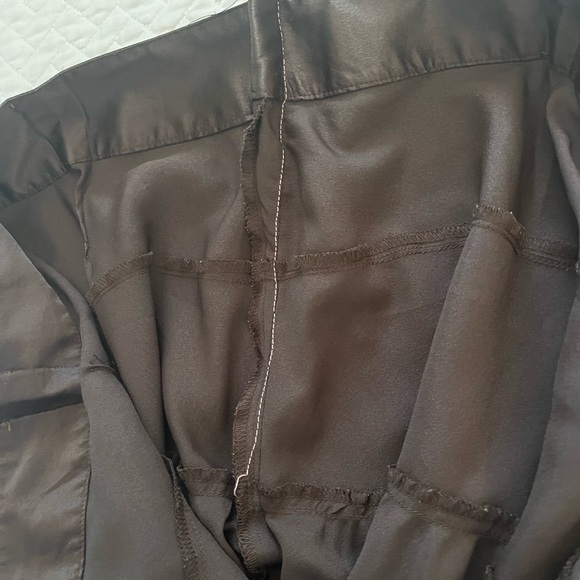 Vintage Liz Claiborne Chocolate Brown Tiered Midi Skirt - Picture 5 of 5